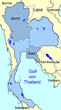 Karte Thailand