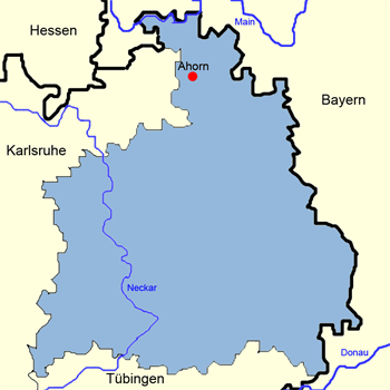 Karte Regierungsbezirk Stuttgart
