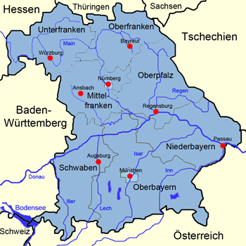 Karte bayern