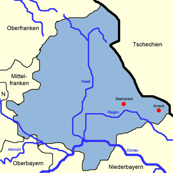 Karte Oberpfalz