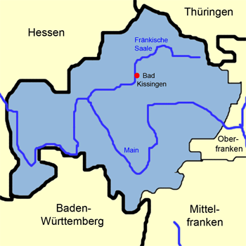 Karte Unterfranken
