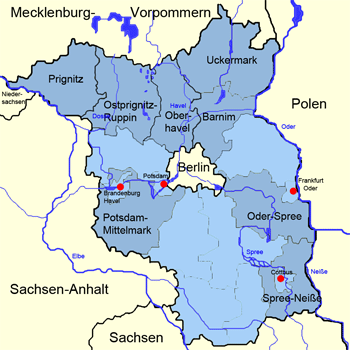 Karte Brandenburg
