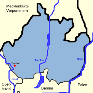 Karte Uckermark