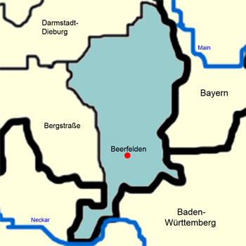 Karte Odenwaldkreis