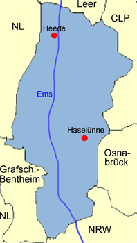 Karte Emsland