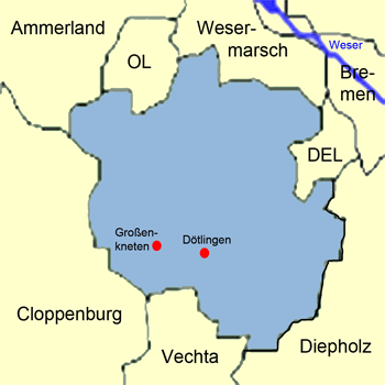 Karte Oldenburg Land