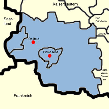 Karte Südwestpfalz