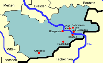 Karte Sächsische Schweiz-Osterzgebirge