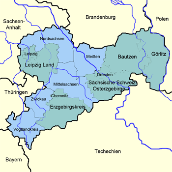 Karte Sachsen