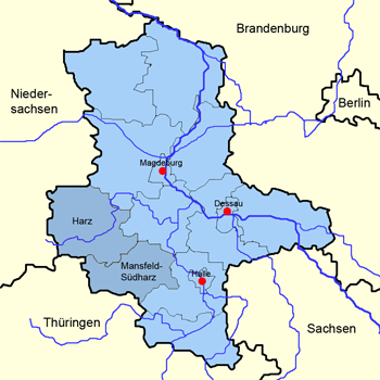 Karte Sachsen-Anhalt