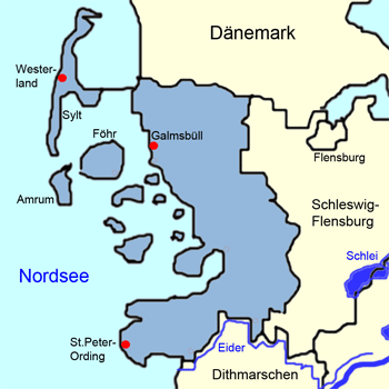 Karte Nordfriesland