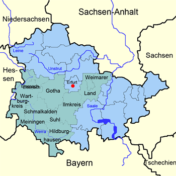 Karte Thüringen