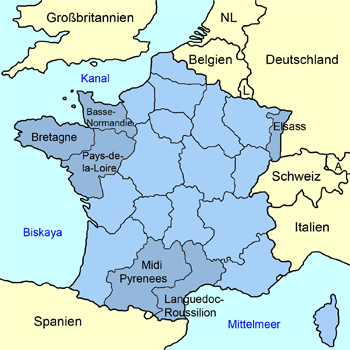 Karte Frankreich