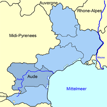 Karte Languedoc-Roussillon
