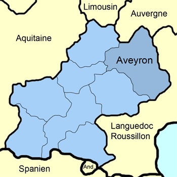 Karte Midi Pyrénèes