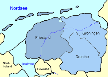Karte Niederlande Nord