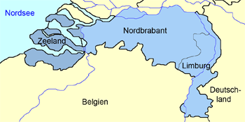 Karte Niederlande Süd