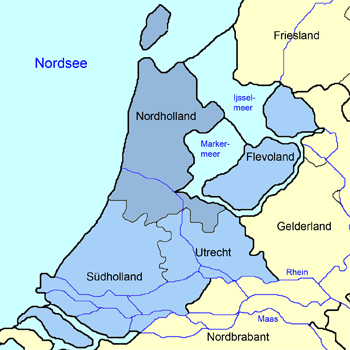 Karte Niederlande West