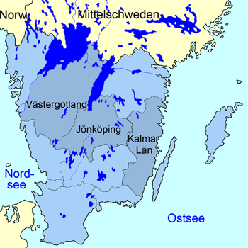 Karte Südschweden