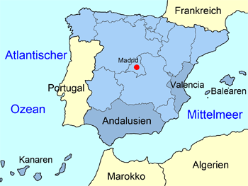 Karte Spanien