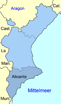 Karte Valencia