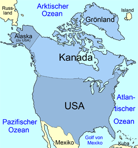 Karte Nordamerika